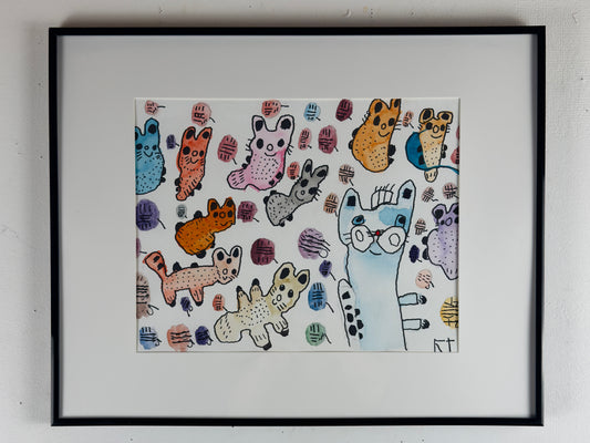 Cats & Yarn (11x15)