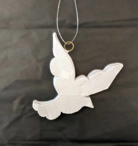 Peace Dove clay ornament